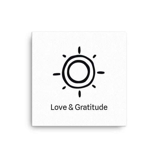 Love & Gratitude Canvas - Art of Being You